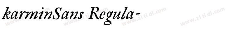 karminSans Regula字体转换